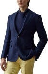 Ralph Lauren Purple Label Classic Single Breasted Linen Sport Coat In Navy