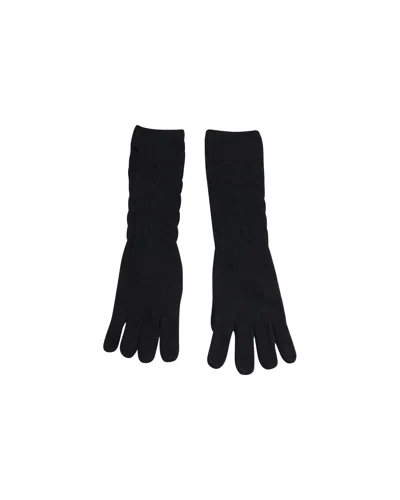 Ralph Lauren Purple Label Collection Long Gloves In Black Cashmere