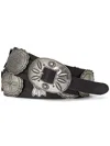 Ralph Lauren Concho Leather Belt In Black