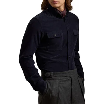 Ralph Lauren Men's Corduroy Sport Shirt In Navy