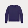 Ralph Lauren Purple Label Cotton Crewneck Jumper In Blue