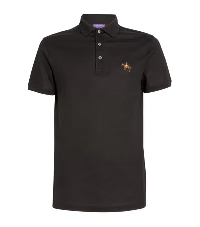Ralph Lauren Cotton Logo Polo Shirt In Black