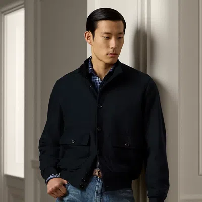 Ralph Lauren Cotton-silk Terry Jacket In Classic Chairman Navy