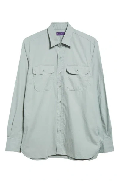Ralph Lauren Men's Chino Twill Casual Button-down Shirt In Antique Green