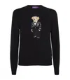 Ralph Lauren Crew-neck Polo Bear Sweater In Black