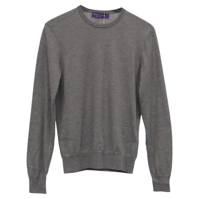 Pre-owned Ralph Lauren Purple Label Crewneck Sweater In Grey Cashmere