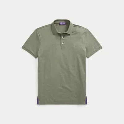 Ralph Lauren Purple Label Custom Slim Fit Piqué Polo Shirt In Brown