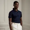 Ralph Lauren Custom Slim Fit Piqué Polo Shirt In Classic Chairman Navy