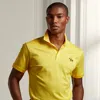 Ralph Lauren Purple Label Custom Slim Fit Piqué Polo Shirt In Yellow