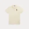 Ralph Lauren Custom Slim Polo Bear Piqué Polo Shirt In Classic Cream