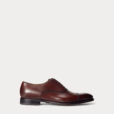 Ralph Lauren Purple Label Denver Cap-toe Shoe In Brown