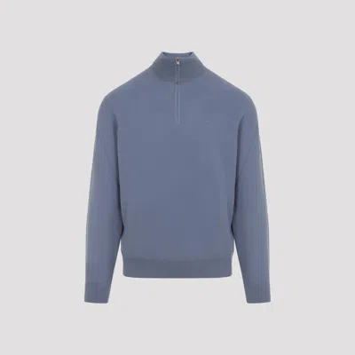 Ralph Lauren Purple Label Elegant Wool Pullover For Men In Blue