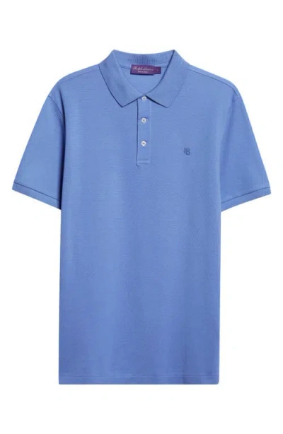 RALPH LAUREN RALPH LAUREN PURPLE LABEL EMBROIDERED LOGO COTTON PIQUÉ POLO