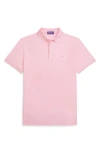 Ralph Lauren Purple Label Embroidered Logo Cotton Piqué Polo In Pink