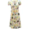Polo Ralph Lauren Purple Label Floral Print Dress In Multicolor Silk In Multi