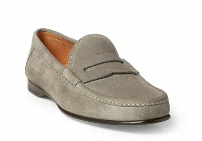 Pre-owned Ralph Lauren Purple Label Fog Grey Chalmers Suede Penny Loafers $895
