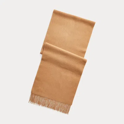 Ralph Lauren Fringe Cashmere Scarf In Brown