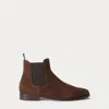 Ralph Lauren Men's Gaston Suede Chelsea Boots In Dark Brown