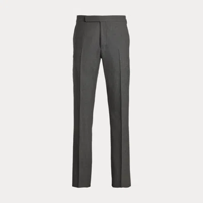 Ralph Lauren Gregory Hand-tailored Flannel Trouser In Medium Grey Heather
