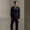 Ralph Lauren Gregory Hand-tailored Flannel Trouser In Navy