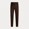 Ralph Lauren Gregory Hand-tailored Silk-linen Trouser In Luggage Brown