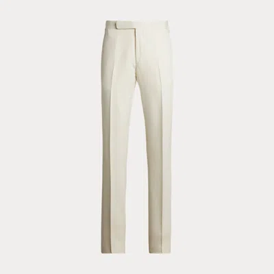 Ralph Lauren Gregory Hand-tailored Silk Suit Trouser In Cream