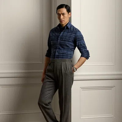 Ralph Lauren Purple Label Gregory Hand-tailored Suit Trouser In Medium Grey