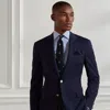 Ralph Lauren Gregory Hand-tailored Wool Serge Blazer In Blue