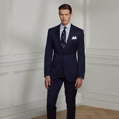 Ralph Lauren Gregory Hand-tailored Wool Serge Suit In Blue