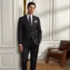 Ralph Lauren Gregory Hand-tailored Wool Serge Suit In Gray