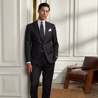 Ralph Lauren Purple Label Gregory Hand-tailored Wool Serge Suit In Grey