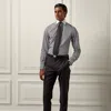 Ralph Lauren Gregory Hand-tailored Wool Serge Trouser In Gray