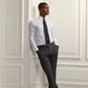 Ralph Lauren Gregory Hand-tailored Wool Suit Trouser In Blue