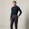 Ralph Lauren Gregory Hand-tailored Wool Trouser In Gray