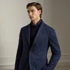 Ralph Lauren Men's Hadley Hand-tailored Herringbone Jacket In Navy Multi