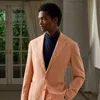 Ralph Lauren Hadley Hand-tailored Silk-linen Jacket In Washed Orange Poppy