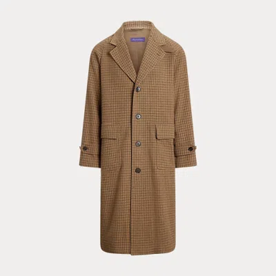 Ralph Lauren Hand-tailored Cashmere-wool Topcoat In Brown/tan Multi
