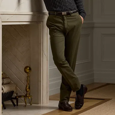 Ralph Lauren Hand-tailored Stretch Chino Trouser In Thicket Moss
