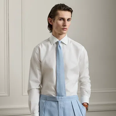 Ralph Lauren Handmade French Cuff Poplin Shirt In White