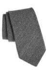 Ralph Lauren Purple Label Herringbone Cashmere & Silk Tie