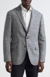 Ralph Lauren Purple Label Kent Hand Tailored Plaid Linen Blazer