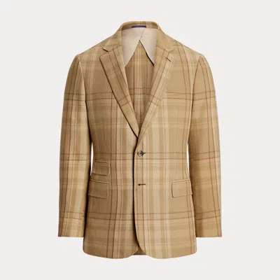 Ralph Lauren Kent Hand-tailored Plaid Sport Coat In Brown/camel Multi