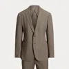 Ralph Lauren Kent Hand-tailored Sharkskin Suit In Brown