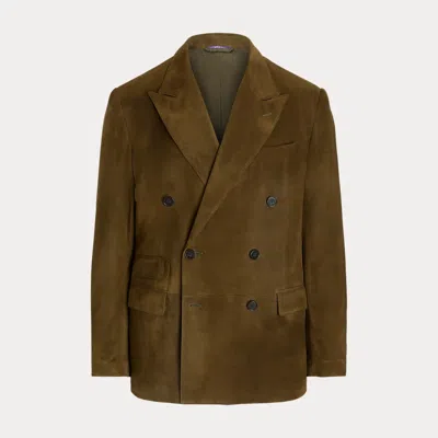 Ralph Lauren Kent Hand-tailored Suede Sport Coat In Thicket Moss