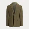 Ralph Lauren Kent Hand-tailored Tick-weave Sport Coat In Moss Multi