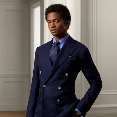 Ralph Lauren Purple Label Kent Handmade Cashmere Jacket In Royal Navy