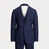 Ralph Lauren Purple Label Kent Handmade Rope-stripe Suit In Blue