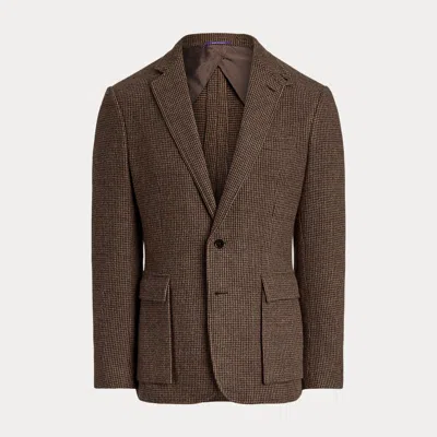 Ralph Lauren Kent Handmade Tick-weave Blazer In Brown