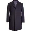 Ralph Lauren Purple Label Kent Paddock Brushed Wool Topcoat In Navy