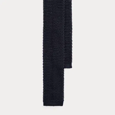 Ralph Lauren Purple Label Knit Silk Tie In Black